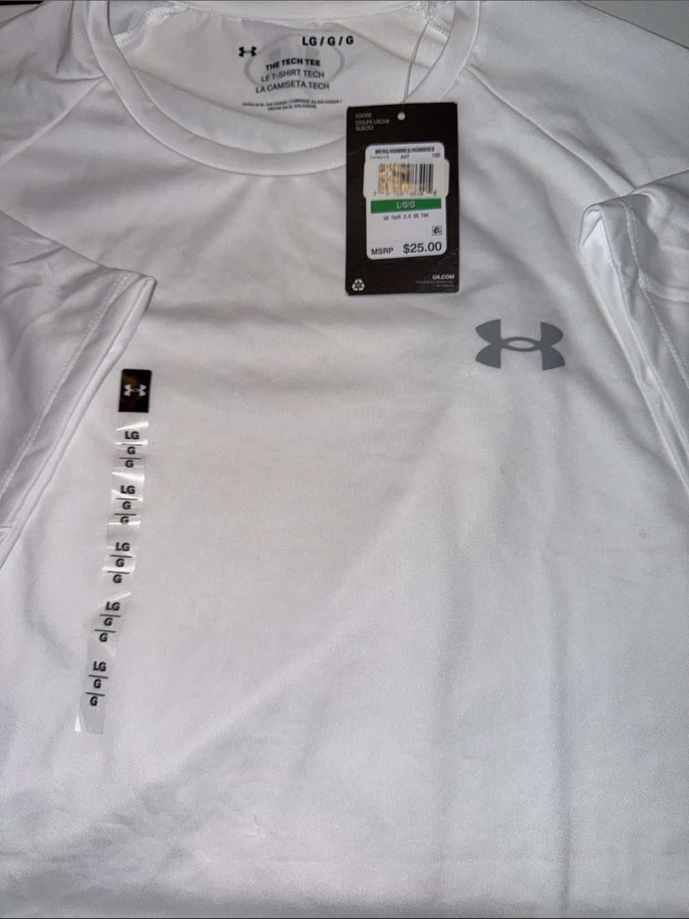 NWT Under Armour White The Tech Tee